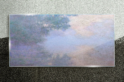 Foto op glas Wolken in het ochtendlicht