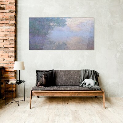 Foto op glas Wolken in het ochtendlicht