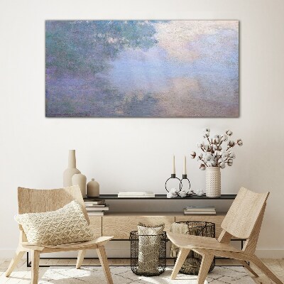 Foto op glas Wolken in het ochtendlicht