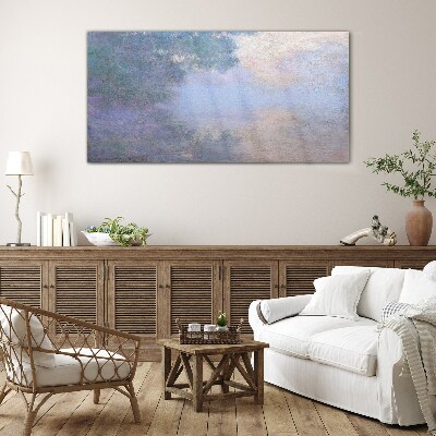 Foto op glas Wolken in het ochtendlicht