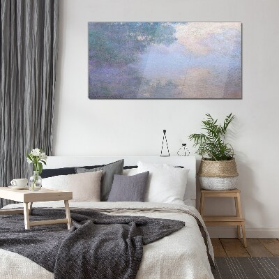 Foto op glas Wolken in het ochtendlicht