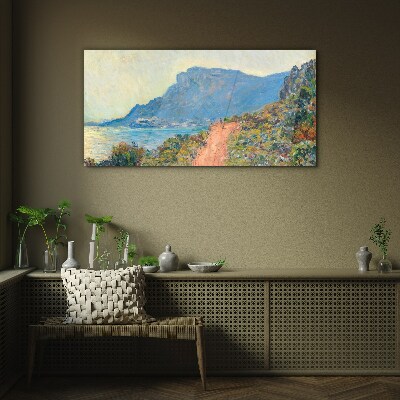 Schilderij op glas Een kalme kust in het ochtendlicht