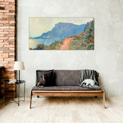 Schilderij op glas Een kalme kust in het ochtendlicht