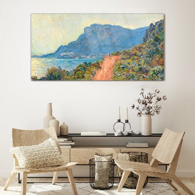 Schilderij op glas Een kalme kust in het ochtendlicht