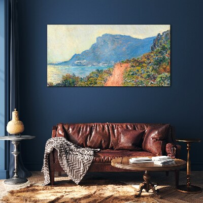 Schilderij op glas Een kalme kust in het ochtendlicht