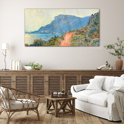 Schilderij op glas Een kalme kust in het ochtendlicht