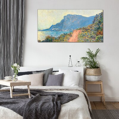 Schilderij op glas Een kalme kust in het ochtendlicht