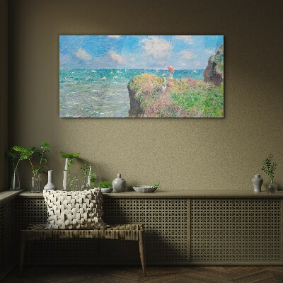 Glas foto Zomerlandschap aan zee