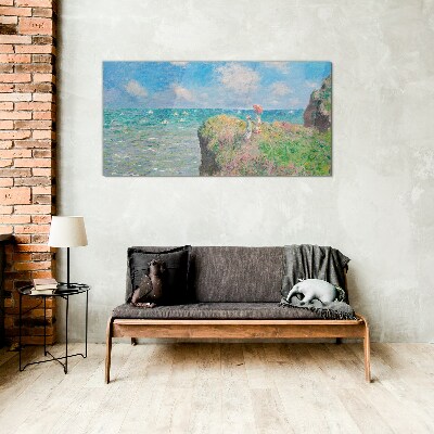 Glas foto Zomerlandschap aan zee