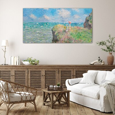 Glas foto Zomerlandschap aan zee