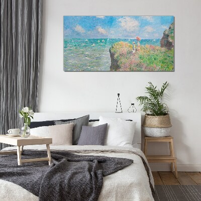 Glas foto Zomerlandschap aan zee