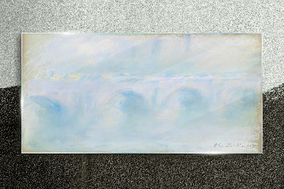 Glas foto Brug in de mist