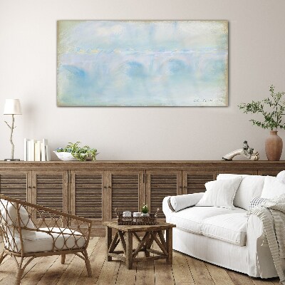 Glas foto Brug in de mist