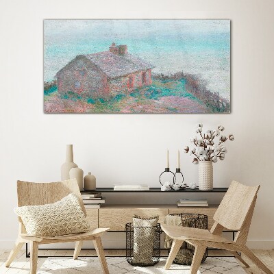 Glas foto Huis aan zee