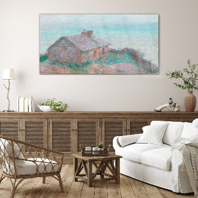 Glas foto Huis aan zee