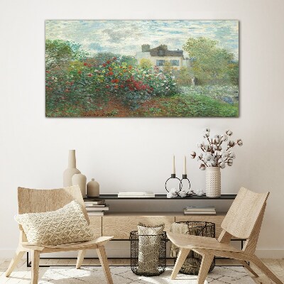 Schilderij op glas De tuin in Montgeron