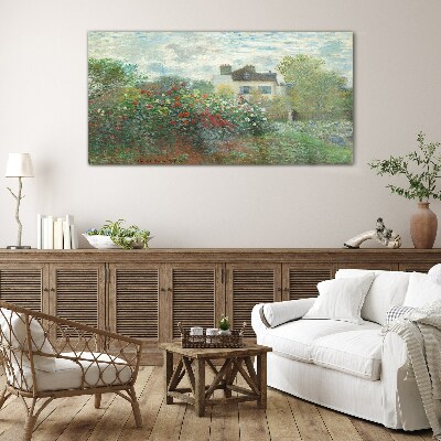 Schilderij op glas De tuin in Montgeron