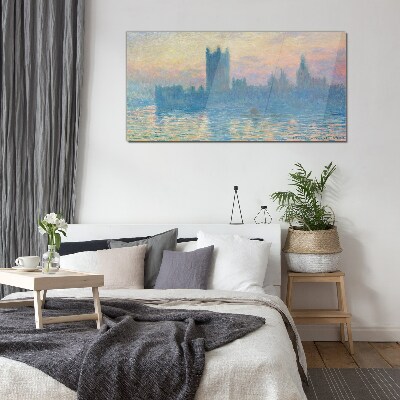 Glas foto Zonsondergang boven Londen