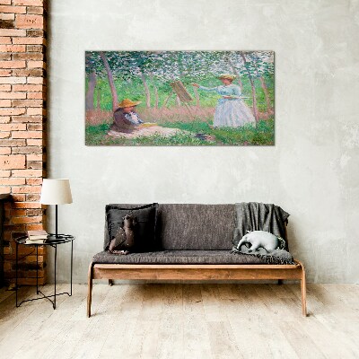 Glas foto Zomers buiten schilderen