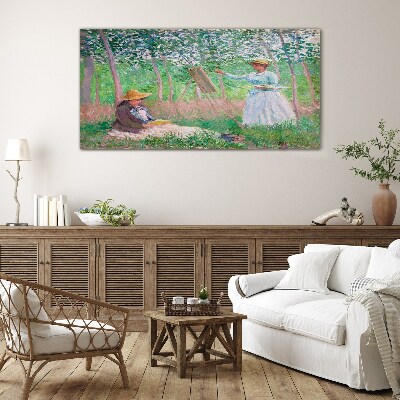 Glas foto Zomers buiten schilderen