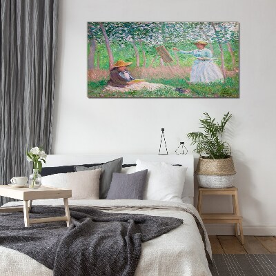 Glas foto Zomers buiten schilderen