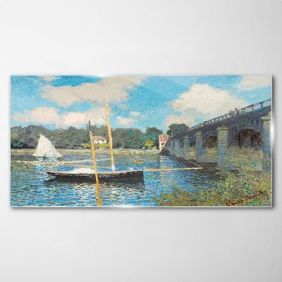 Schilderij op glas Een rustige haven op een zonnige dag