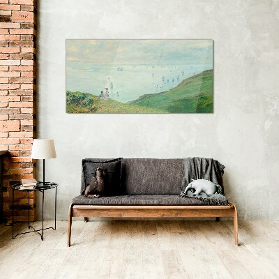 Schilderij op glas Een vredig zeegezicht