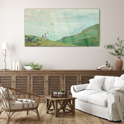 Schilderij op glas Een vredig zeegezicht