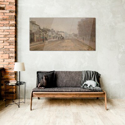 Glas foto Een straat in Parijs