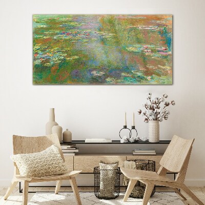 Schilderij op glas Waterlelies