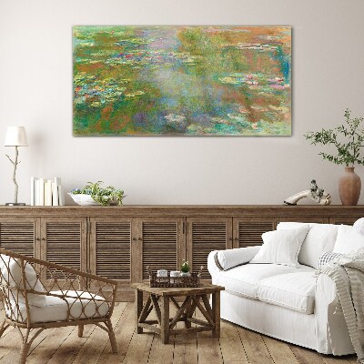 Schilderij op glas Waterlelies