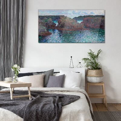 Glas foto Zeekliffen bij daglicht