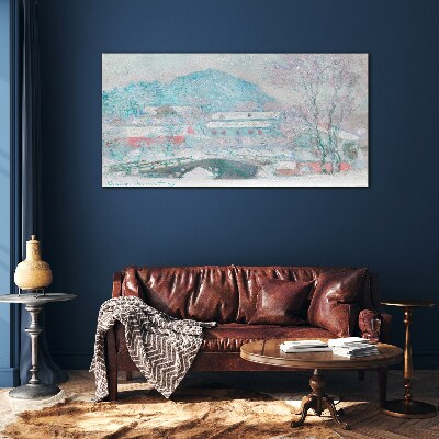 Glas foto Winterlandschap