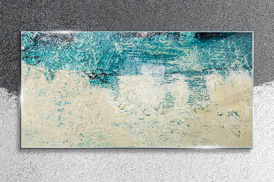 Glas foto De zee in tinten blauw