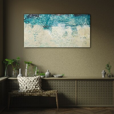 Glas foto De zee in tinten blauw