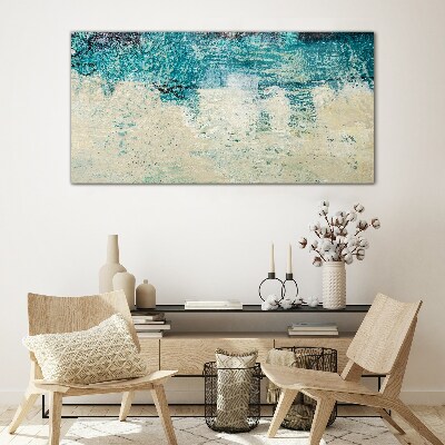 Glas foto De zee in tinten blauw