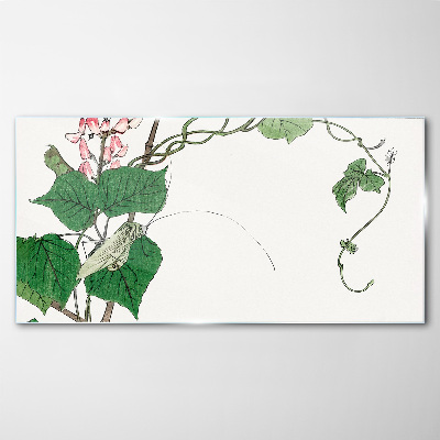 Foto op glas Bloemen en insecten in harmonie