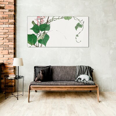 Foto op glas Bloemen en insecten in harmonie