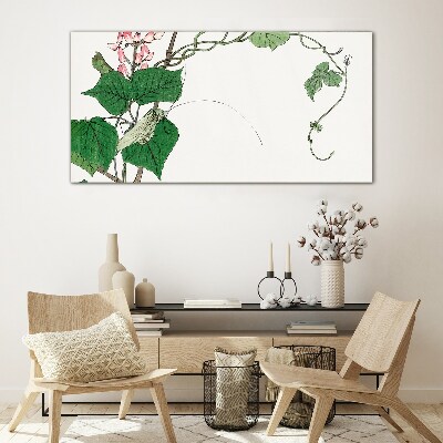 Foto op glas Bloemen en insecten in harmonie