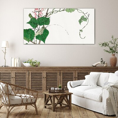 Foto op glas Bloemen en insecten in harmonie