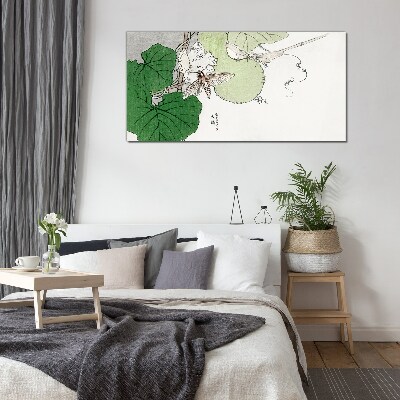 Foto op glas Vlinders en planten in harmonie