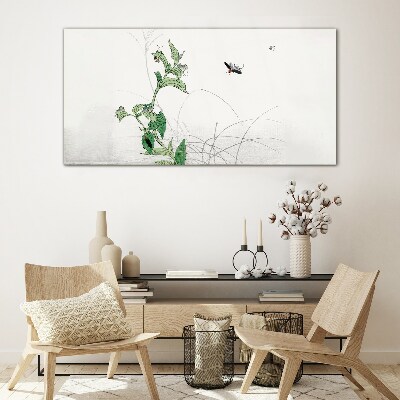 Foto op glas De delicatesse van de natuur met een vlinder