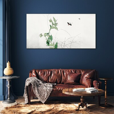 Foto op glas De delicatesse van de natuur met een vlinder