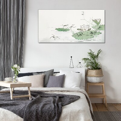 Glas foto Waterlelies op de vijver