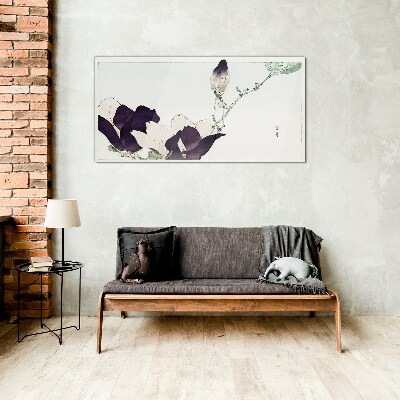 Foto op glas Bloemenschoonheid in delicate tinten