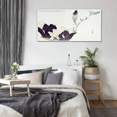 Foto op glas Bloemenschoonheid in delicate tinten