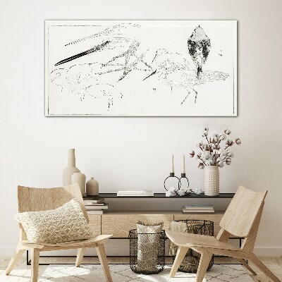 Schilderij op glas Vogels in beweging