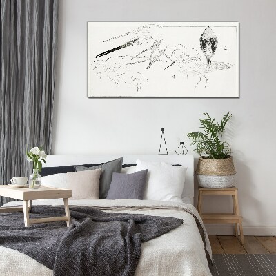 Schilderij op glas Vogels in beweging