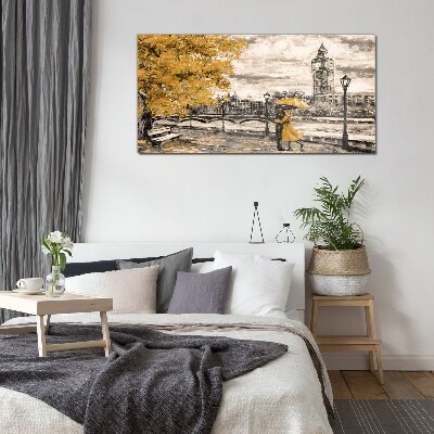 Glas foto Gouden herfst in Londen