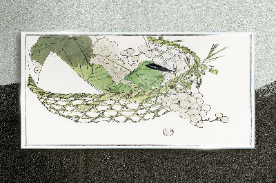 Glas foto Groene fruitmand